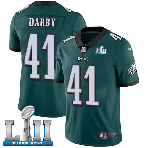 Nike Eagles #41 Ronald Darby Midnight Green Team Color Super Bowl LII Men's Stitched NFL Vapor Untouchable Limited Jersey